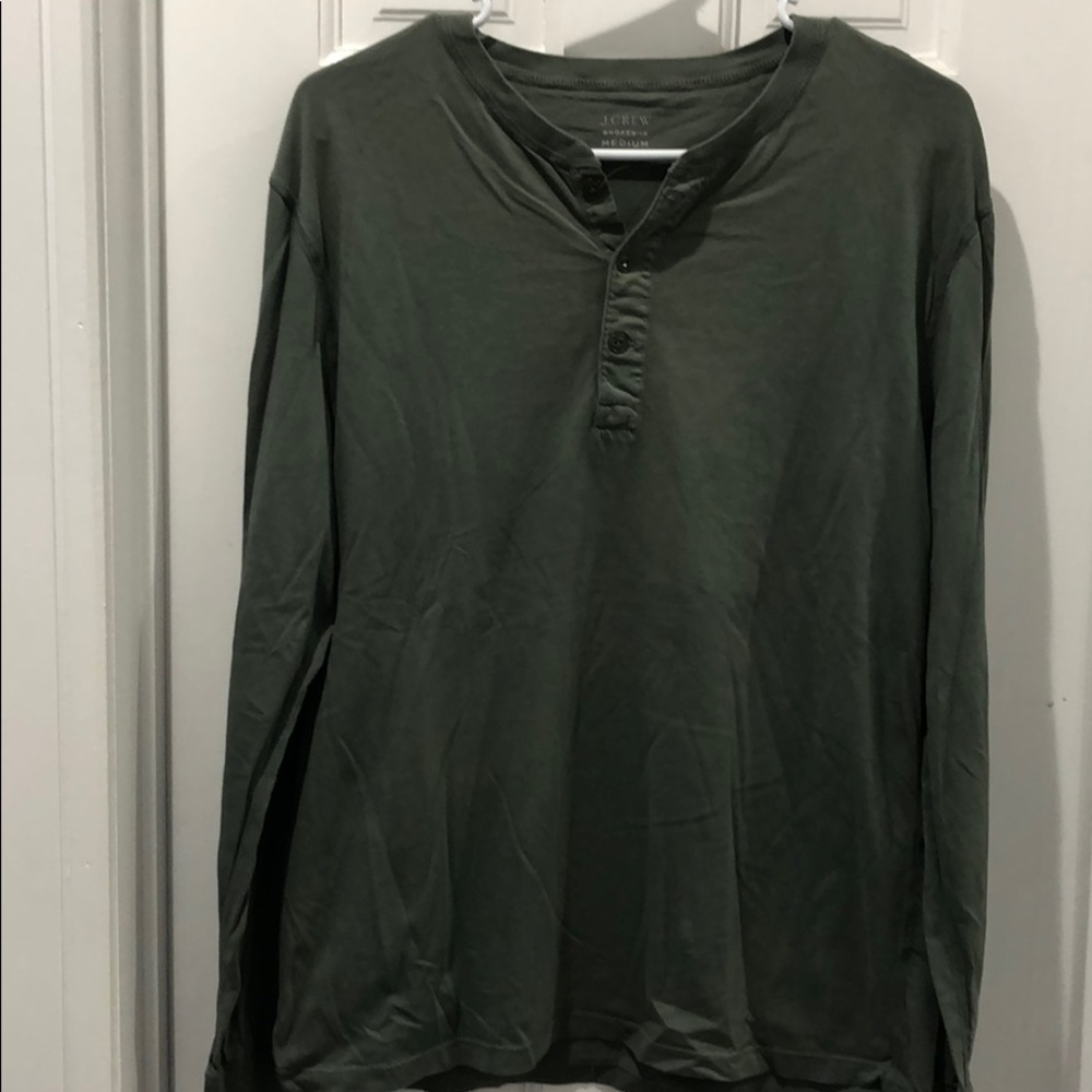 J Crew Men’s Broken In Long Sleeved Henley